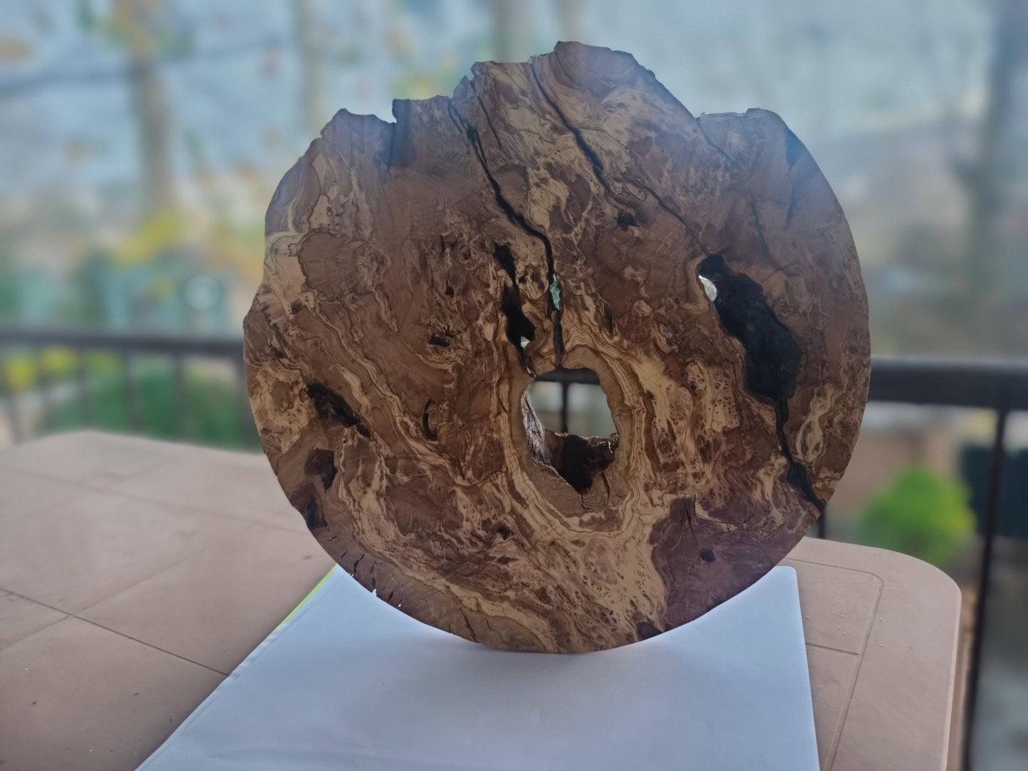 16" Round Olive Slab