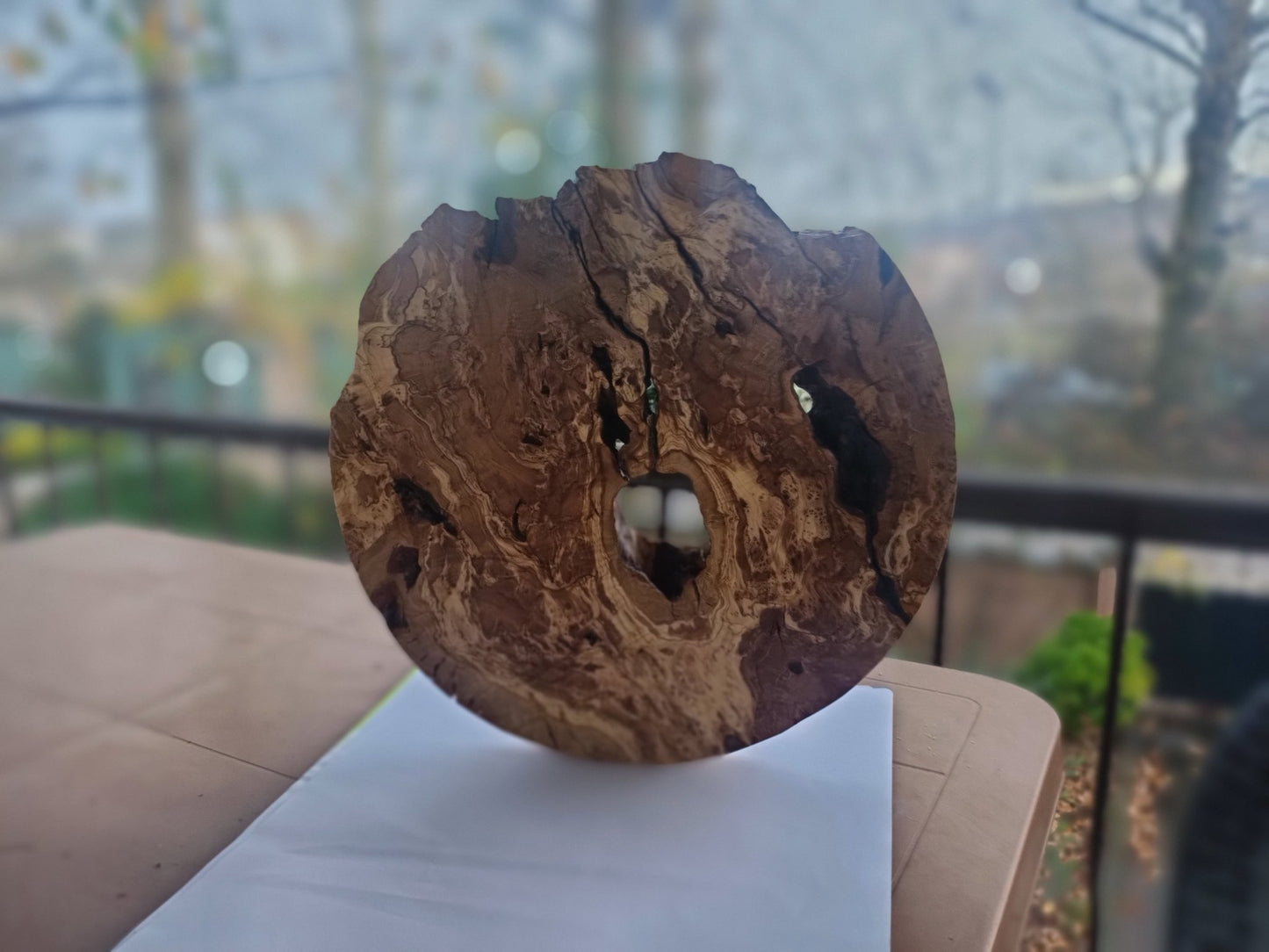 16" Round Olive Slab