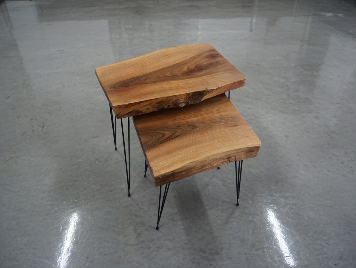 Walnut Coffee Table Set of 2
