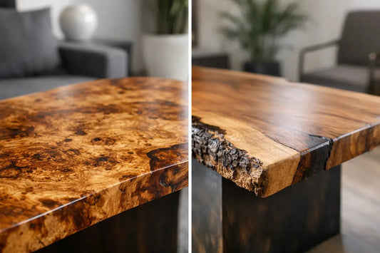 Burl Wood vs Live Edge for Statement Furniture