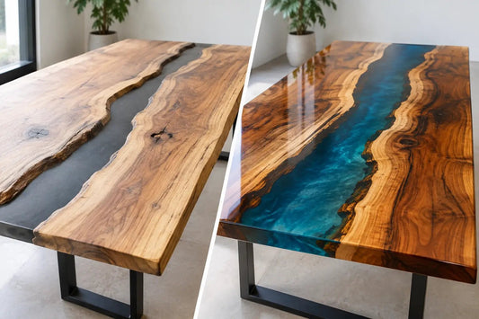 Epoxy River Table Before After: Natural Change