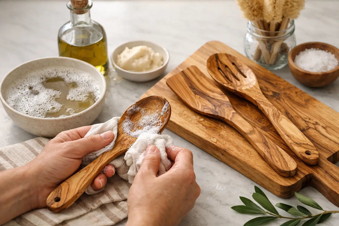 How to Clean Olive Wood Utensils the Right Way
