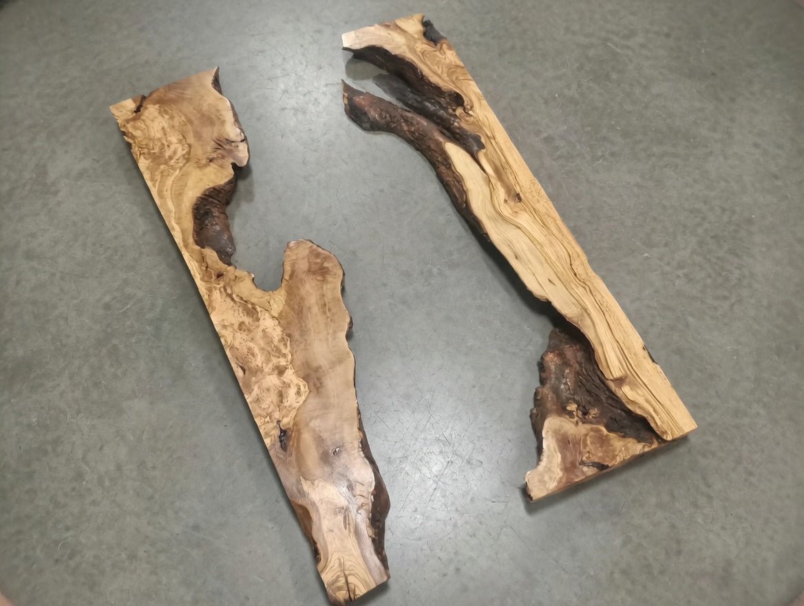 32"-40" Olive Epoxy Slab Set