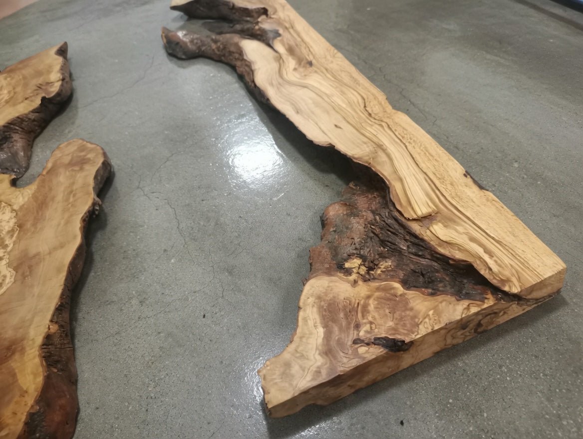 32"-40" Olive Epoxy Slab Set