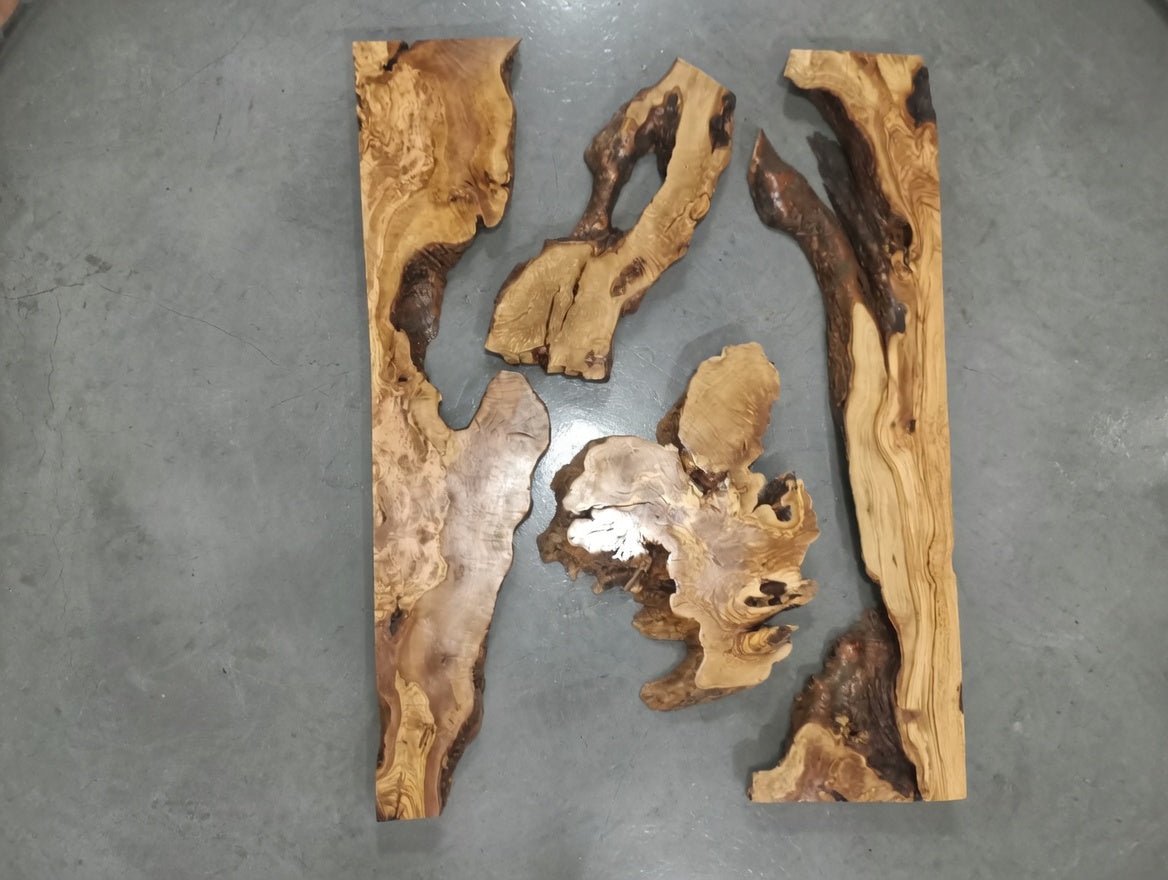 32"-40" Olive Slab Set 4pcs