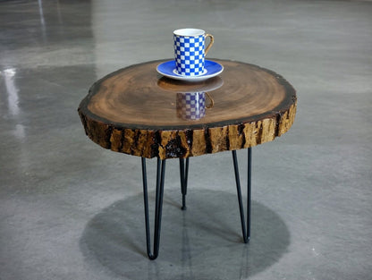 Epoxy Walnut End Table 12"-16"
