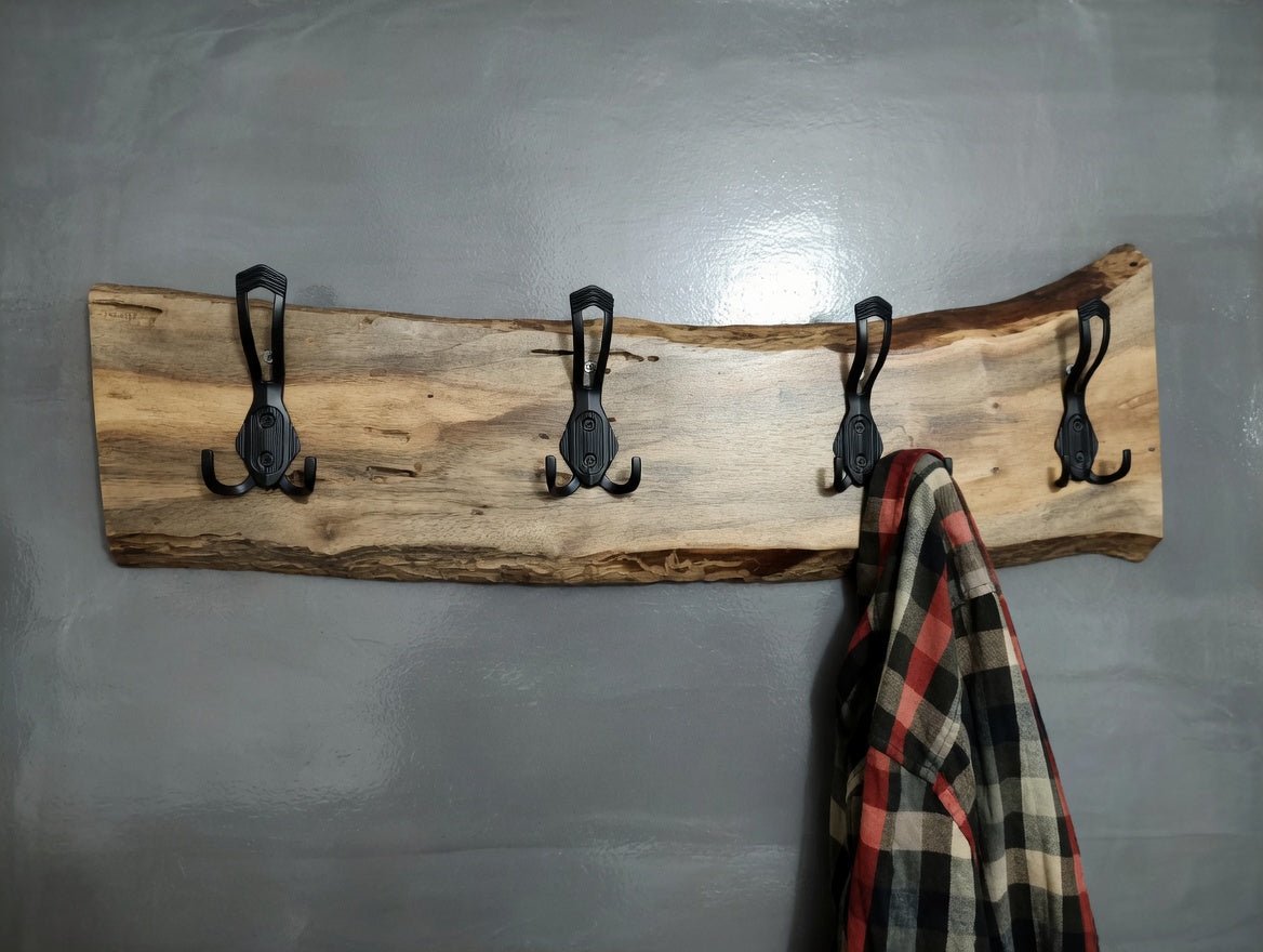 Walnut Coat Rack 24"-32"