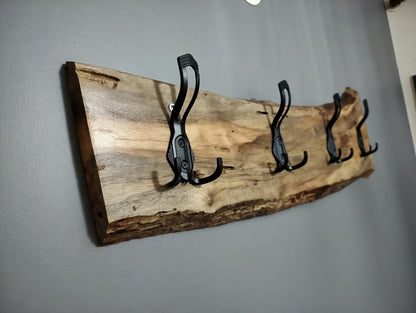 Walnut Coat Rack 24"-32"
