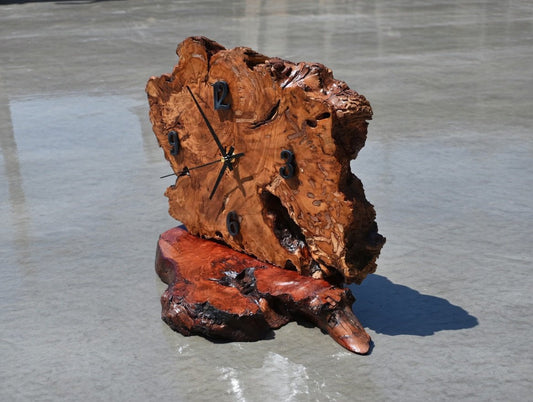 Olive Root Table Clock 12"