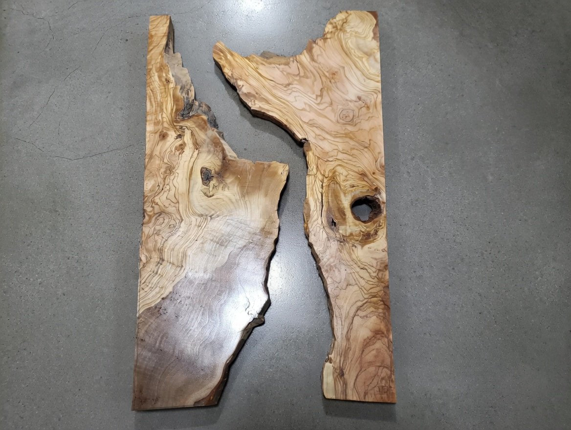 Olive Slab River Table 24"