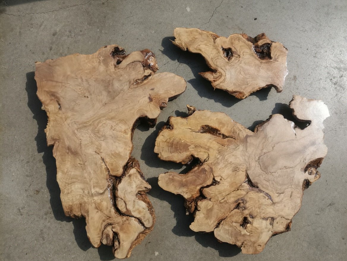 Olive Wood Slab Set 3Pcs