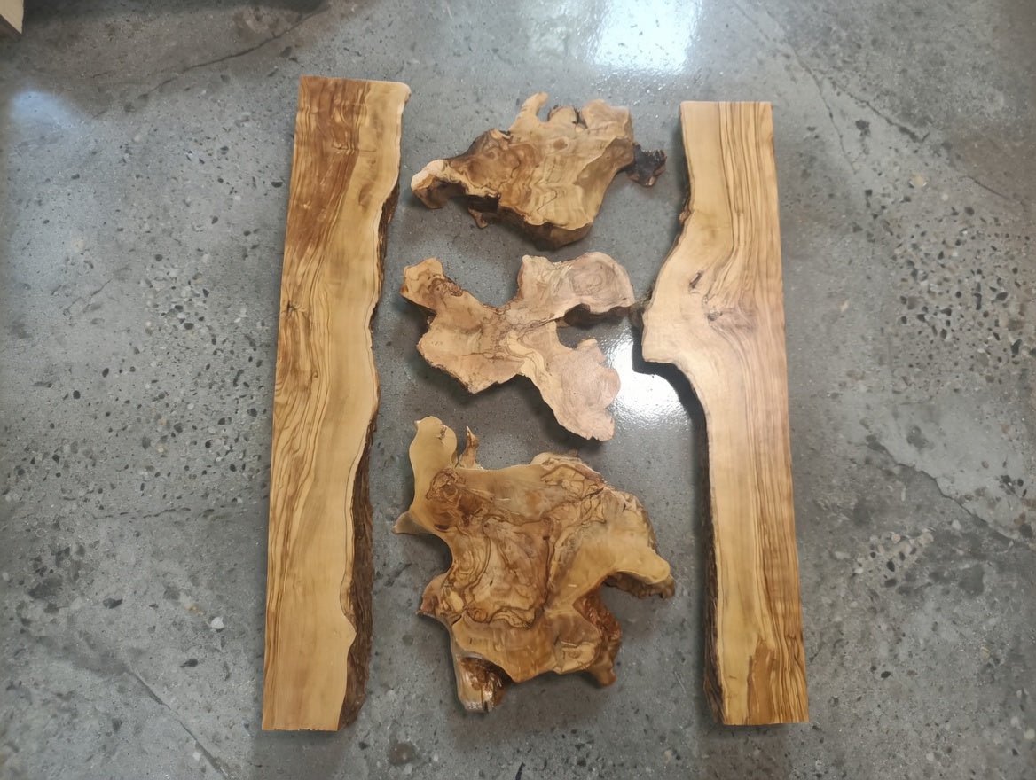 Olive Wood Slab Set 5Pcs