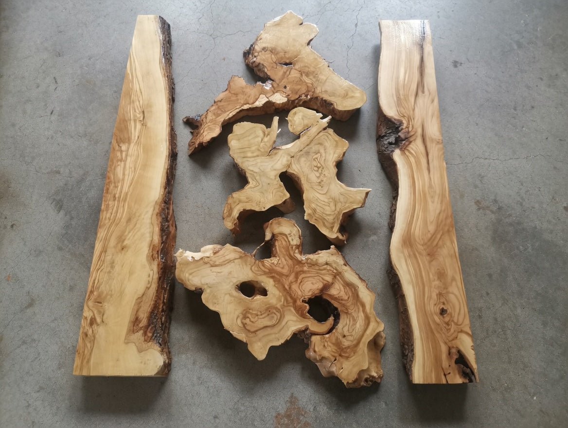 Olive Wood Slab Set 5Pcs