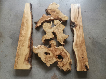 Olive Wood Slab Set 5Pcs