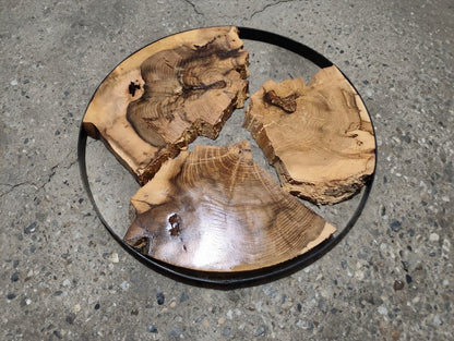 Round Oak wood Slab Set 3Pcs