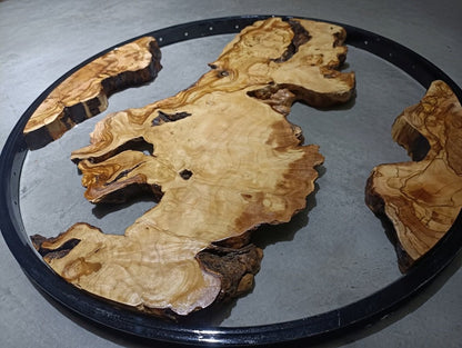 Round Olive Root Slab Set 3 Pcs