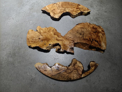 Round Olive Root Slab Set 3 Pcs