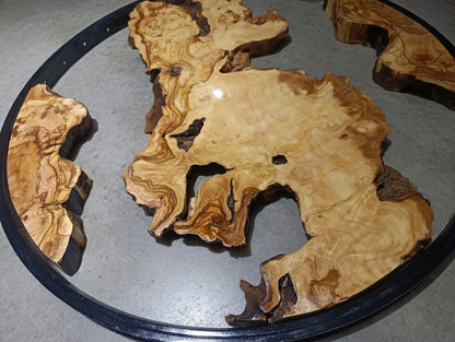 Round Olive Root Slab Set 3 Pcs