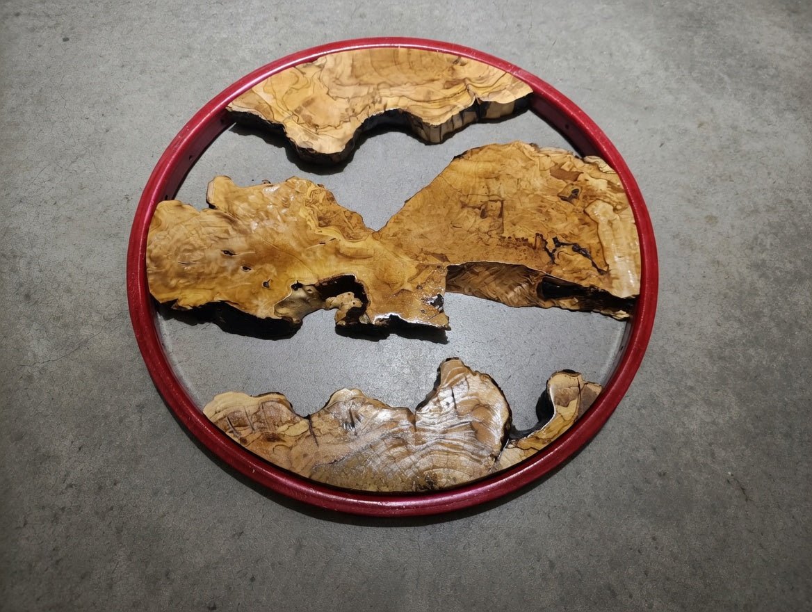 Round Olive Root Slab Set 3 Pcs