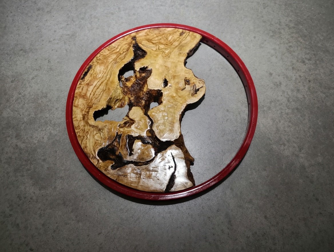 Round Olive Slab for Epoxy Projects