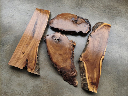 Wild Olive Slab Set 4 Pcs