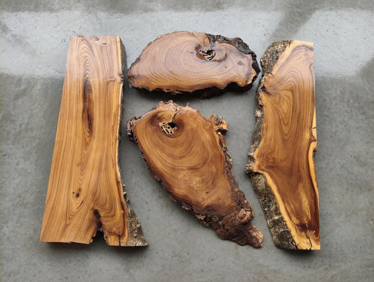 Wild Olive Slab Set 4 Pcs