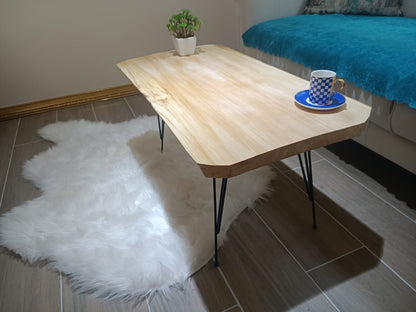 Live Edge Linden Rustic Coffee Center Table 32”